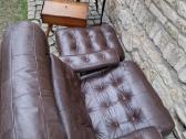 Vintažinis mid century odinis poilsio fotelis - nuotraukos Nr. 20