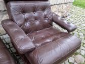 Vintažinis mid century odinis poilsio fotelis - nuotraukos Nr. 38