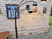 Vintažinis mid century juodo chromo toršeras - nuotraukos Nr. 16