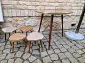 Vintažinis mid century kavos staliukas ir kt. - nuotraukos Nr. 2