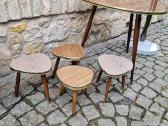 Vintažinis mid century kavos staliukas ir kt. - nuotraukos Nr. 5
