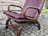 Vintažinis mid century ratango fotelis su pakoju - nuotraukos Nr. 8