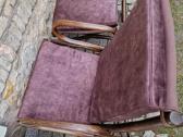 Vintažinis mid century ratango fotelis su pakoju - nuotraukos Nr. 18