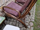 Vintažinis mid century ratango fotelis su pakoju - nuotraukos Nr. 20