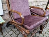 Vintažinis mid century ratango fotelis su pakoju - nuotraukos Nr. 24