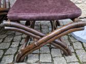 Vintažinis mid century ratango fotelis su pakoju - nuotraukos Nr. 25