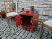 Vintažinis mid century ąžuolinis staliukas/baras - nuotraukos Nr. 7