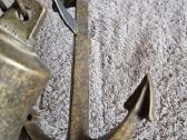 Vintažinis masyvus metaliniai durų varpas - nuotraukos Nr. 3
