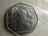 50 centų Kipro moneta Unc