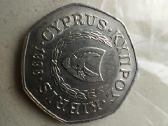 50 centų Kipro moneta Unc - nuotraukos Nr. 2