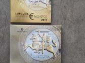 2015 pirmi Lt eurų monetų rinkiniai Proof ir Bu