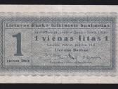 1 litas 1922,09 laikinasis.labai retas