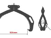 Rankinė medienos griebtuvų žnyplė Hd50 500 mm -50% - nuotraukos Nr. 7