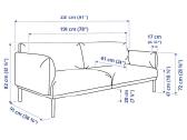 Ikea Äpplaryd trivietė sofa, Lejde pilka/juoda - nuotraukos Nr. 6
