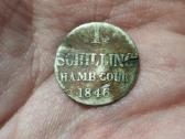 Hamburg 1 schilling 1846 sidabras
