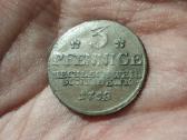 Mecklenburg - Schwerin 3 pfennige 1758 bandinys