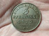 Prūsija 3 pfenninge 1872
