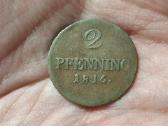 Bavarija 2 pfenning 1816