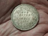 Indija 1 rupija 1890 sidabras