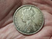 Indija 1 rupija 1890 sidabras - nuotraukos Nr. 2