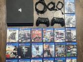 Playstation 4 Pro,7216b/1tb/2 pultai/20 žaidimu