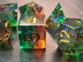 Rpg Dice Set, D&d 7pcs Handmade Mirror Polyhedral