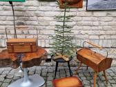 Vintažinės mid century rankdarbių dėžutės