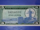 JAV "Kariniai" 5 centu banknotas