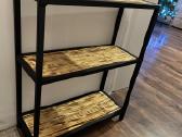 Loft stiliaus rankų darbo metalinė lentyna