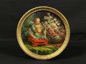 Apvalus paveikslas "Buda"