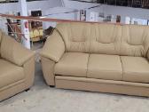 Nauji Odiniai Baldai Sofa - lova ir Fotelis