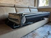 Parduodama puikios būklės odinė sofa su pufu - nuotraukos Nr. 5