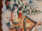 Ovalinė 150x210 staltiesė kalėdų, žiemos tema