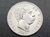2 liros 1887m. Italija sidabras - nuotraukos Nr. 2
