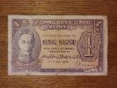 Malaya 1 cento banknotas