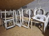 Kėdės restauruotos baltos su auksu, 6 vnt - nuotraukos Nr. 7