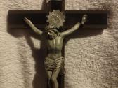 Religija medinis pastatomas kryžius mukelė iš meta - nuotraukos Nr. 2