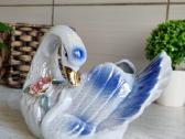 Senovinė porcelianinė gulbė statulėlė vaza - nuotraukos Nr. 13