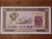 Albanijos 3 leke banknotas