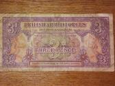 Anglijos "Kariniai" 3 pencu banknotas
