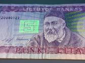 Retas 5 litų Zz 1993 m. Pakaitinė serija Zz Litai