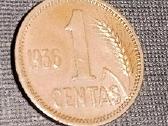 1 centas 1936. Smetoniška moneta. - nuotraukos Nr. 4