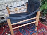 Vintažinis mid century odos/buko krėslas "Safari" - nuotraukos Nr. 18