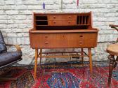 Vintažinis mid century tikmedžio rašomojo stalas - nuotraukos Nr. 16
