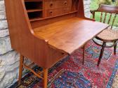Vintažinis mid century tikmedžio rašomojo stalas - nuotraukos Nr. 20