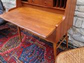 Vintažinis mid century tikmedžio rašomojo stalas - nuotraukos Nr. 23