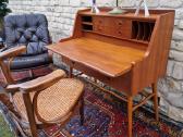 Vintažinis mid century tikmedžio rašomojo stalas - nuotraukos Nr. 26