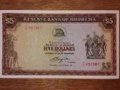Rodeža 5 $ banknotas