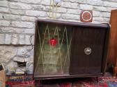 Vintažinė mid century riešutmedžio spintelė/baras - nuotraukos Nr. 3