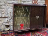 Vintažinė mid century riešutmedžio spintelė/baras - nuotraukos Nr. 12